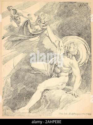 Henry Fuseli. Himmlische Ganymed, Platte XV aus der zweiten Ausgabe von Exemplaren der Polyautography. 1804. England. Lithographie in Schwarz auf festem Papier webten Stockfoto