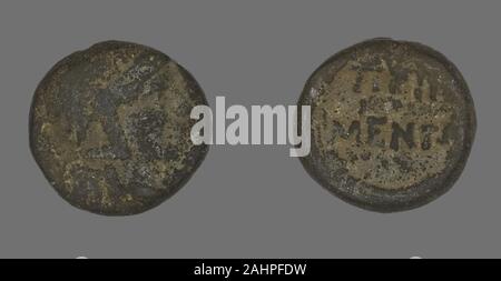 Antike Griechische. Münze mit der Darstellung der Göttin Athene. Das antike Griechenland. Bronze Stockfoto