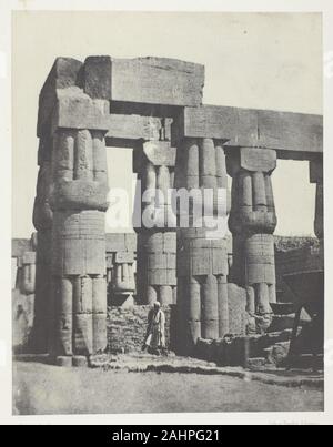 Maxime Du Camp. Louqsor, Groupe de Colonnes dans le Palais; Thèbes. 1849 - 1851. Frankreich. Gesalzene Papier drucken, Platte 26 aus dem Album Egypte, Nubie, Palästina et 80(1852) Stockfoto