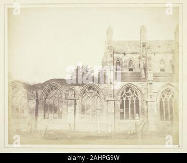 William Henry Fox Talbot. Melrose Abbey. 1844. England. Gesalzene Papier drucken, Platte IX aus dem Album Sun Bilder in Schottland (1845) Stockfoto