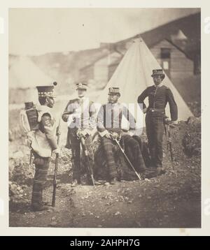 Roger Fenton. Offiziere der 71st Highlanders. 1855. England. Gesalzene Papier drucken, Platte 16 aus dem Album Fotos auf der Krim (1856) Stockfoto