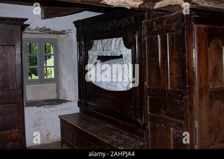 Frankreich, Bretagne, Comanna, Les Moulins de Kerouat, 1619 klösterlichen Dorf Gerben, Fräsen, Stein, Mühlen, Getreide verbergen, Stockfoto