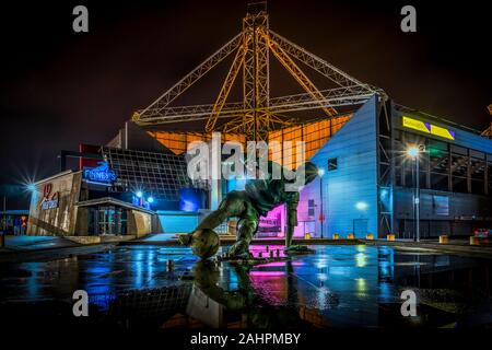 Statue von Sir Tom Finney im Preston North End Football Stadium Stockfoto