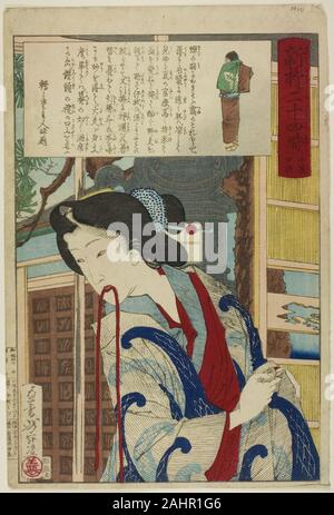 Tsukioka Yoshitoshi. 16:00, aus der Serie vierundzwanzig Stunden in Shinbashi und Yanagibashi. 1839 - 1892. Japan. Farbe holzschnitt Stockfoto