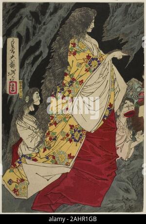Tsukioka Yoshitoshi. Übernatürliche Wesen an Shirazunoyabu in Yawata. 1881. Japan. Farbe holzschnitt Stockfoto