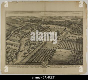 Johannes Kip (Stecher). Londesburgh, Platte 31 aus Britannia Illustrata. 1707. Niederlande. Radierung, mit Gravur, in Schwarz auf Creme Bütten Stockfoto