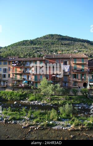 Das Dorf von Sospel, Altstadt, Roya Valley, Alpes-Maritimes, Cote d'Azur, Provence, Frankreich, Europa Stockfoto