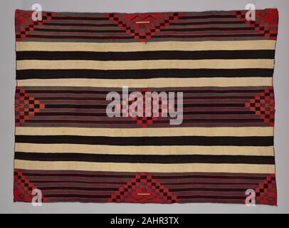 Navajo (diné). Chief Decke (dritte Phase). 1870 - 1890. New Mexico. Wolle, in Leinwandbindung mit lazy Linien und Schwalbenschwanz Gobelin-webart; Kette und Schuss twining; Ecke Dingern Stockfoto