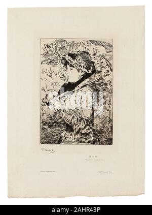 Édouard Manet. Jeanne (Frühjahr). 1902. Frankreich. Ätzen und Foul - beißen in Schwarz auf Elfenbein Bütten Stockfoto