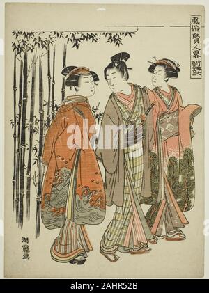 Isoda Koryusai. Sieben Weisen der Bamboo Grove - Nr. 2 (Chikurin shichiken sono Ni), aus der Serie bekannten Versionen von Weisen (Fuzoku kenjin ryaku). 1771 - 1786. Japan. Farbe holzschnitt; chuban Stockfoto