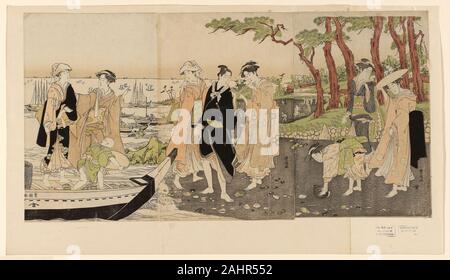 Utagawa Toyokuni I Sammlung von Shell fish bei Ebbe. 1784-1806. Japan. Farbe holzschnitt; Oban Triptychon Stockfoto