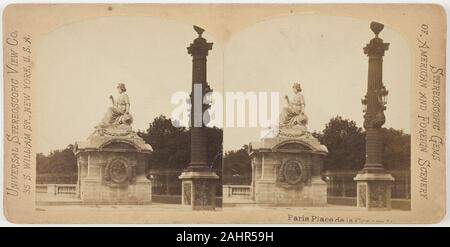 Künstler unbekannt. Place de la Concorde, Paris. 1860 - 1869. Paris. Eiweiß drucken, stereo Stockfoto