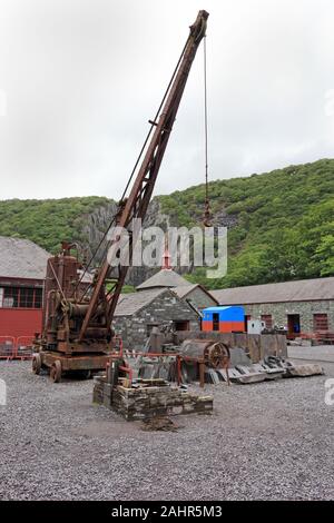 Alte Maschinen auf Anzeige an der Welsh National Slate Museum, Llanberis Stockfoto