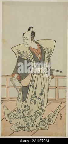 Katsukawa Shunko I. der Schauspieler Ichikawa Danjuro V in eine unbekannte Rolle. 1771 - 1781. Japan. Farbe holzschnitt; hosoban; aus einer Komposition (mit mehreren Blättern) Stockfoto