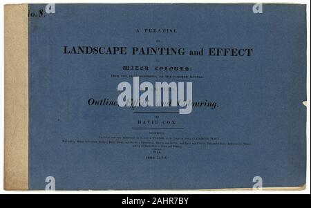 David Cox, der Ältere. Eine Abhandlung über die Landschaftsmalerei und Wirkung im Wasser Farben aus der ersten Rudiments, bis zum fertigen Bild Nr. 8. 1813. England. Buch mit vier Aquatinten und Buchdruck in Schwarz auf Creme webte Papier, in Feld Stockfoto