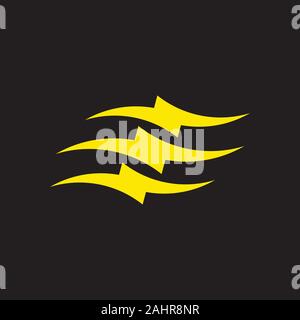 Thunder schraube Zeilen in Linie das Symbol Dekoration logo Vektor Stock Vektor