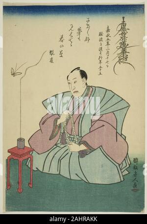 Henjin Suiho. Memorial Porträt der Schauspieler Nakamura Utaemon IV. 1852. Japan. Farbe holzschnitt; Oban Stockfoto