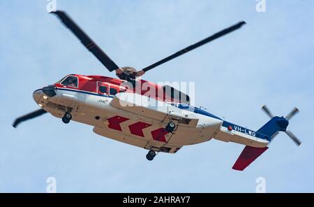 Sikorsky S-92 ein Helibus Hubschrauber auf Konzept für Flughafen Broome, Western Australia Stockfoto