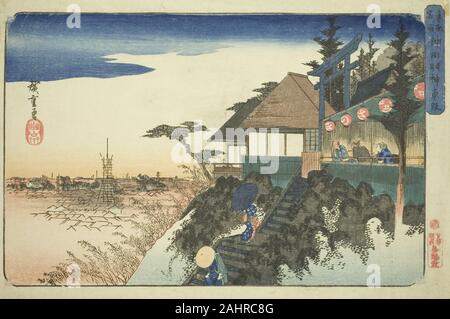 Utagawa Hiroshige. Ost Aufstieg zum Kanda Myojin Schrein (Kanda Myojin higashizaka), aus der serie bekannte Orte in der östlichen Hauptstadt (Toto Meisho). 1827 - 1843. Japan. Farbe holzschnitt; Oban Stockfoto