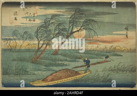 Utagawa Hiroshige. Nr. 32 Seba, aus der Serie 60 - neun Stationen des Kisokaido (Kisokaido rokujukyu tsugi no Uchi). 1830 - 1843. Japan. Farbe holzschnitt; Oban Stockfoto