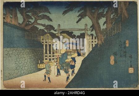 Utagawa Hiroshige. Nr. 38 Fukushima, aus der Serie 60 - neun Stationen des Kisokaido (Kisokaido rokujukyu tsugi no Uchi). 1830 - 1843. Japan. Farbe holzschnitt; Oban Stockfoto