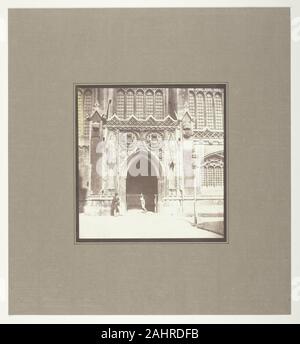 William Henry Fox Talbot. King's College Chapel, Cambridge, Eingang Süd. 1840 - 1850. England. Gesalzene Papier drucken Stockfoto