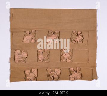 Probe (Kleid Trimmen). 1815 - 1835. Frankreich. Baumwolle, Köperbindung; applizierten mit Baumwolle, in Köperbindung mit Baumwolle gefüttert, in Leinwandbindung Stockfoto