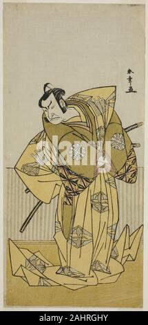 Shunsho Katsukawa. Der Schauspieler Nakamura Nakazo ich als Kudo Sukestune () im Spiel Kokimazete Takao Soga (), am Ichimura Theater durchgeführt () im zweiten Monat, 1778. 1773 - 1783. Japan. Farbe holzschnitt; hosoban; von einem mit mehreren Blättern Zusammensetzung Stockfoto