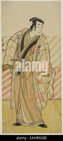 Shunsho Katsukawa. Der Schauspieler Onoe Matsusuke ich in eine unbekannte Rolle. 1777 - 1787. Japan. Farbe holzschnitt; hosoban Stockfoto