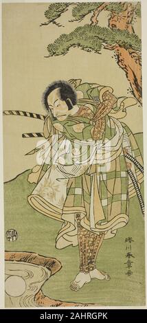 Shunsho Katsukawa. Der Schauspieler Ichikawa Danjuro V in eine unbekannte Rolle. 1767 - 1777. Japan. Farbe holzschnitt; hosoban Stockfoto