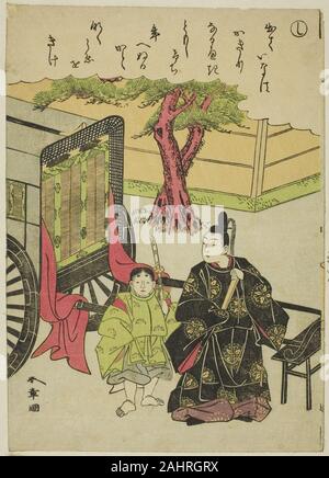 Shunsho Katsukawa. Shi, aus der serie Geschichten von Ise im modischen Brocade Bilder (Furyu nishiki-e Ise monogatari). 1767 - 1778. Japan. Farbe holzschnitt; Koban Stockfoto