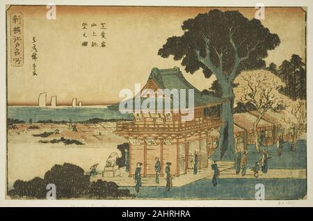 Utagawa Hiroshige. Blick vom Gipfel des Mount Atago in Shiba (Shiba Atago sanjo chobo nicht zu), aus der serie neu ausgewählten berühmte Orte in Edo (Shinsen Edo Meisho). 1834 - 1847. Japan. Farbe holzschnitt; Oban Stockfoto