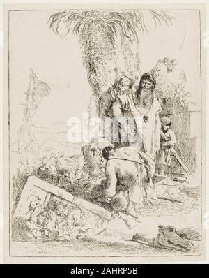 Giambattista Tiepolo. Ein Hirte mit zwei Magier, von scherzi. 1735 - 1740. Italien. Radierung auf Papier Stockfoto