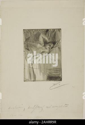 Anders Zorn. Le Réveil. 1891. Schweden. Radierung auf Elfenbein Bütten Stockfoto