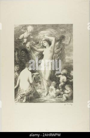 Henri Fantin-Latour. Venus Anadyomena. 1898. Frankreich. Lithographie in Schwarz auf Elfenbein webte Papier Stockfoto