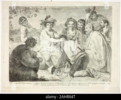 Francisco José de Goya y Lucientes. Die Betrunkenen. 1778. Spanien. Ätzen mit gravierten Inschrift auf Elfenbein Bütten Stockfoto