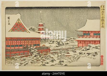 Utagawa Hiroshige. Ende Jahr Fair bei Kinryuzan Tempel in Asakusa (Asakusa Kinryuzan toshi no Ichi), aus der serie bekannte Orte in der östlichen Hauptstadt (Toto Meisho). 1830 - 1843. Japan. Farbe holzschnitt; Oban Stockfoto