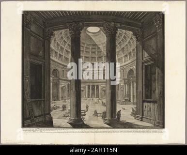 Giovanni Battista Piranesi. Innenansicht des Pantheon, aus Blick auf Rom. 1768. Italien. Radierung auf schwerem Elfenbein Bütten Stockfoto