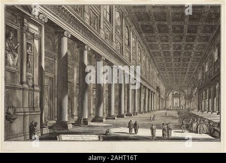 Giovanni Battista Piranesi. Innenansicht der Basilika S. Maria Maggiore, vom Blick auf Rom. 1768. Italien. Radierung auf Elfenbein Bütten Stockfoto