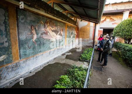 Casa della Venere in conchiglia, Haus der Venus in der Muschel, Pompeji, Italien Stockfoto