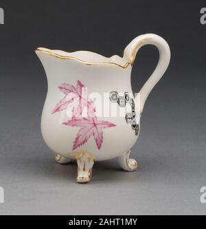 Royal Worcester Porzellan Firma (Hersteller). Rahmtopf. 1878. Worcester. Weiche Hartporzellan, mehrfarbigen Emaillen und Vergoldung Stockfoto