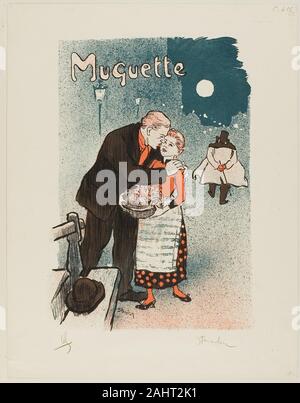 Pierre théophile-alexandre Steinlen. Muguette. 1892. Frankreich. Lithographie (Pen & Tinte und Farbstift) in Schwarz mit Stenciled Farbe (schiefer Blau, Rot, Braun und Schwarz) auf Creme webte Papier Stockfoto