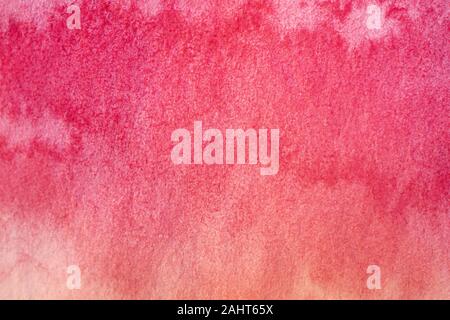 Rote Farbe Aquarell, Illustration Hand mit Pinsel lackiert Stockfoto