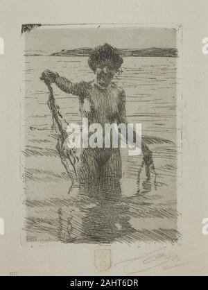 Anders Zorn. Algen. 1910. Schweden. Radierung auf Papier, sind auf der Karte Stockfoto