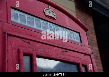 Rote Telefonzelle Stockfoto