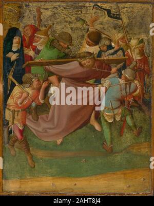 Meister der Worcester Panel. Christus das Kreuz tragen. 1420 - 1425. Deutschland. Öl auf Leinwand Stockfoto
