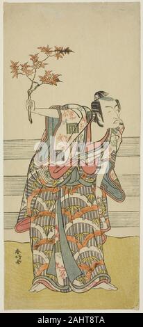 Katsukawa Shunko I. der Schauspieler Ichikawa Monnosuke II in eine unbekannte Rolle. 1780 - 1790. Japan. Farbe holzschnitt; hosoban; Teil eines mit mehreren Blättern drucken Stockfoto