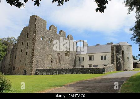 Oxwich Castle, Oxwich, Gower, South Wales, Großbritannien Stockfoto