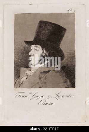 Francisco José de Goya y Lucientes. Francisco Goya y Lucientes, Maler, Plate One von Los Caprichos. 1797 - 1799. Spanien. Radierung, Aquatinta und Kaltnadel und Burin in Schwarz auf Elfenbein Bütten Stockfoto