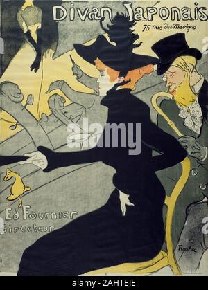 Henri de Toulouse-Lautrec. Divan Japonais. 1893. Frankreich. Farblithographie auf Creme webte Papier Stockfoto